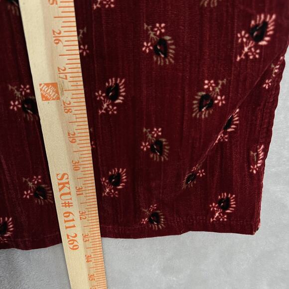 Natural Life Crushed Velvet Floral Mini Dress Pockets Women’s Medium Oversized - Picture 7 of 11
